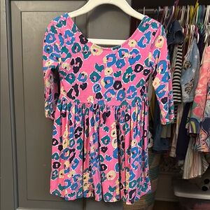 Lilly Pulitzer Pink and Blue Leopard Print Top